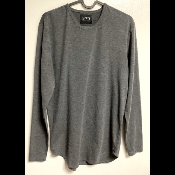 Cuts Elongated Crew long sleeve Shirts - Small - Picture 1 of 2